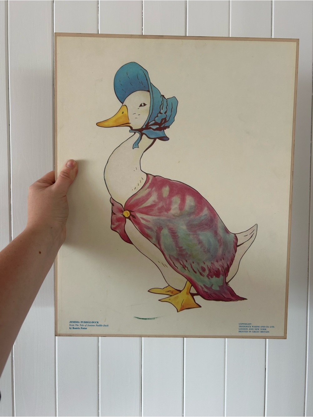 Vintage Beatrix Potter Jemima Puddle-Duck Wall Art Frederick Warne England